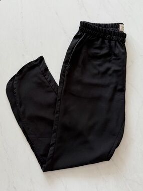 Marine Layer Allison Pants Black Cropped Pull On Soft Drapey Size Small